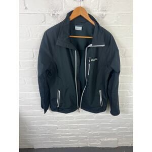 Columbia Men's Full Zip Windbreaker Jacket Long Sleeve Black Size M